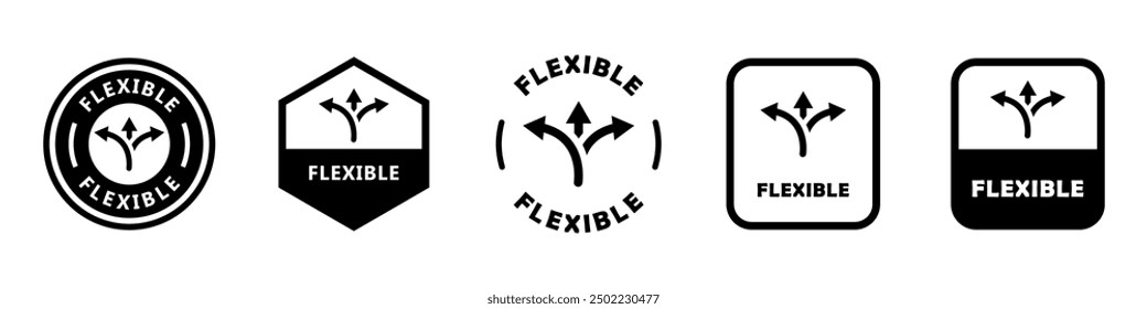 Flexible - vector signs for packaging label.