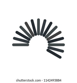 Flexible wire coil icon. Flat illustration of flexible wire coil vector icon for web isolated on white