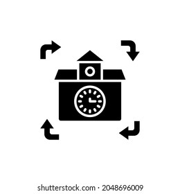 Flexible Work House icon in vector. Logotype