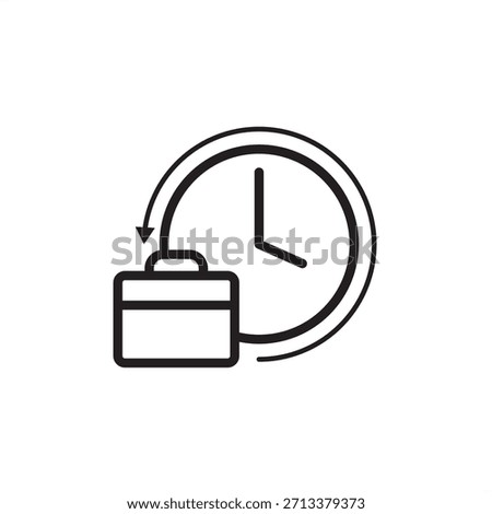 Flexible work schedule icon symbolizing flextime, time management, and adaptive hours, representing HR policy, work-life balance, employee autonomy, and operational efficiency.
