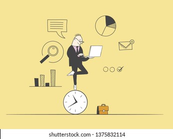 Flexible Work Time Schedule Concept. Part Time Work.