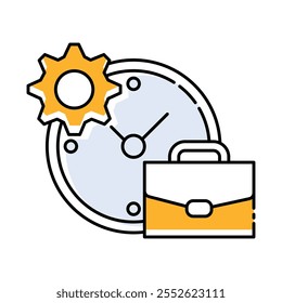 Entorno de trabajo flexible: equipo y maletín que representan el equilibrio entre la vida laboral y personal