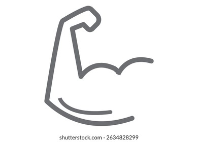 Flexing arm set icon. Power and strong muscle biceps icons. Vector isolated on white background EPS 10