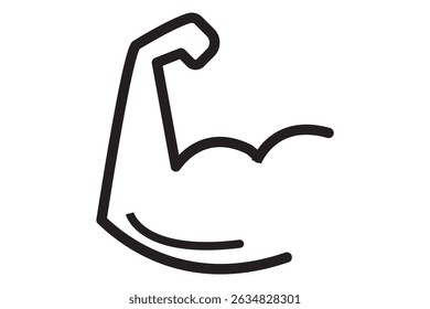 Flexing arm set icon. Power and strong muscle biceps icons. Vector isolated on white background EPS 10