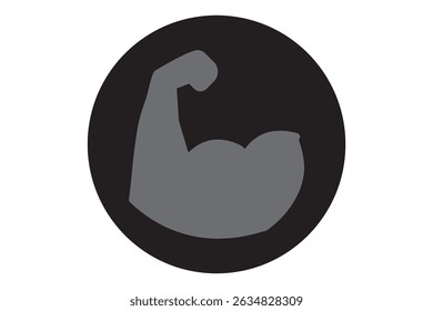 Flexing arm set icon. Power and strong muscle biceps icons. Vector isolated on white background EPS 10
