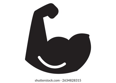 Flexing arm set icon. Power and strong muscle biceps icons. Vector isolated on white background EPS 10