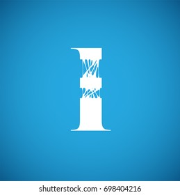 Flexy character from a typeset, vector illustration