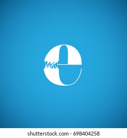 Flexy character from a typeset, vector illustration