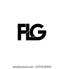 flg lettering initial monogram logo design