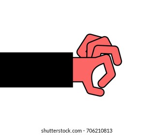 Flick fingers isolated. Hand snapped fingers on white background