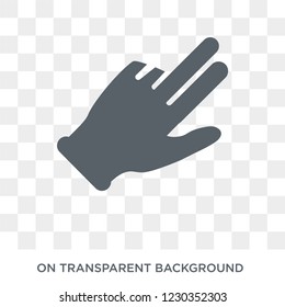 Flick Up gesture icon. Trendy flat vector Flick Up gesture icon on transparent background from Hands and guestures collection. 