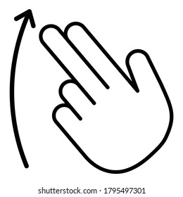 Flick Hand Gesture Flat Icon Isolated On White Background