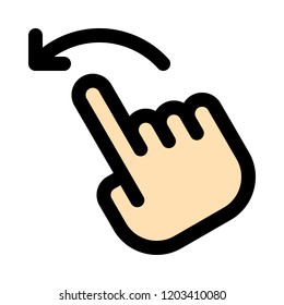 Flick left swipe