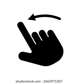 Flick To Left - vector icon	