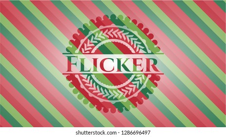 Flicker christmas emblem.