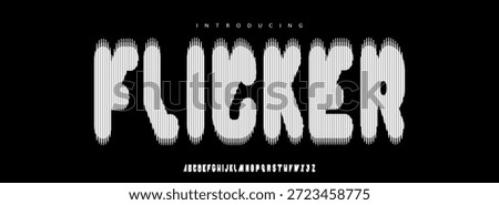 Flicker font is A bold distorted display font with flicker vibration effect, ideal for posters, music covers, cctv, and experimental design.