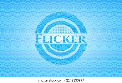 Flicker Water Wave Concept Style Button. Vektorgrafik. Detaillierte Angaben. 