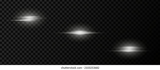 Flickering highlights, vector glare lighting effects. A collection of white star energy on a transparent background. EPS 10.