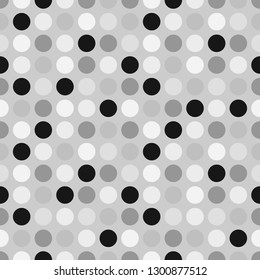 Flickering and hypnotic effect pattern. Vector seamless polka dot background
