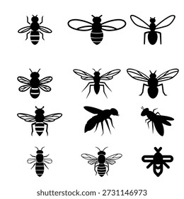 flies image collection hand drawn transparent vector bees, wasp pattern 