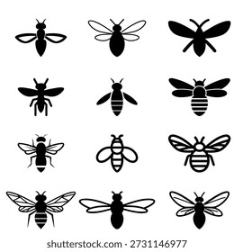 flies image collection hand drawn transparent vector bees, wasp pattern 