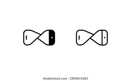 Fliexable Phone icon design with white background stock illustration