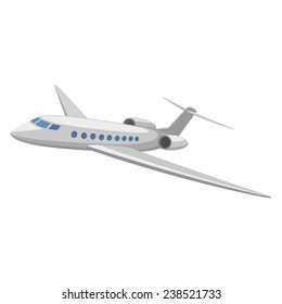 Private Jet Side View Vector Illustration Stock Vector (Royalty Free ...