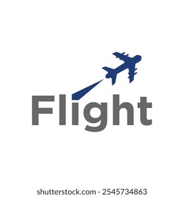 Diseño de logotipo de avión de vuelo para agencia de transporte de viajes de vacaciones