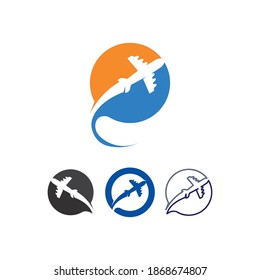 Flight aeroplane vector and logo design Transportation 