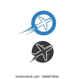 Flight aeroplane vector and logo design Transportation 