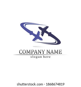 Flight aeroplane vector and logo design Transportation 