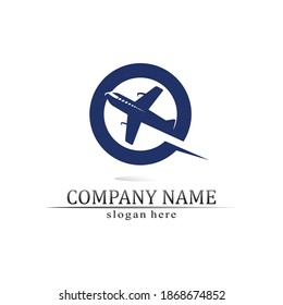 Flight aeroplane vector and logo design Transportation 