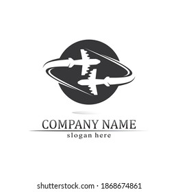 Flight aeroplane vector and logo design Transportation 