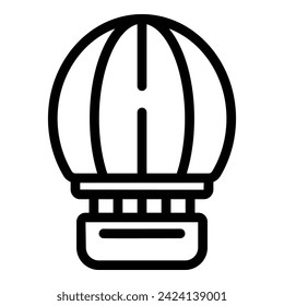 Flight air balloon icon outline vector. Landmark travel monument. Design template