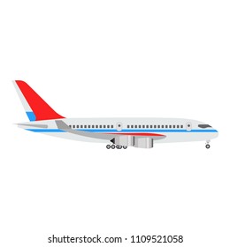 Flight air plane transportation travel vector. Sky aircraft jet modern icon. Airliner commercial passenger aviation illustration. Business tourist voyage trip sign. Inside aeroplane tourism vacation. 