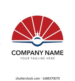 vector de diseño del logotipo de la aeronave de vuelo