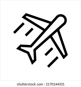 Flight airplane vector icon symbol design