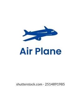 Flug Flugzeug Vektor Silhouette, Luftfahrt Reise Logo Design Vektor Vorlage