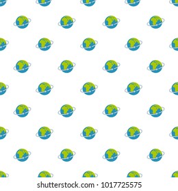 Flight around world pattern seamless in flat style for any design