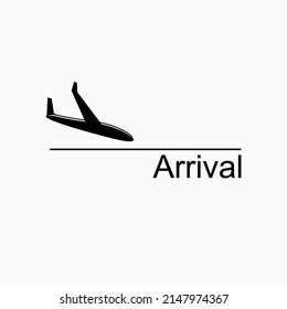 Flight Arrivals Icon. Airplane Schedule Symbol - Vector