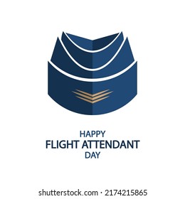 Flight Attendant Day Stewardess Hat, Vector Art Illustration.