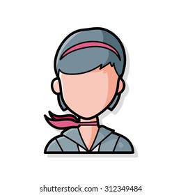 flight attendant doodle