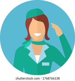 Profesión Del Operador De Vuelo, Icono De Logo.