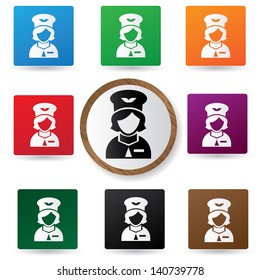 Flight attendant symbol,vector