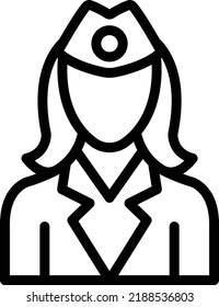 Flight attendant Vector Icon Design Illustration