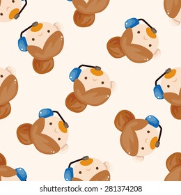flight attendants , cartoon seamless pattern background