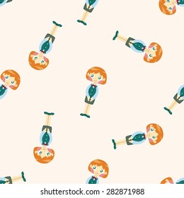 flight attendants ,seamless pattern