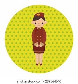 flight attendants theme elements vector,eps