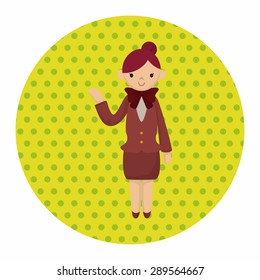 flight attendants theme elements vector,eps