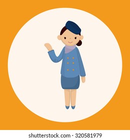 flight attendants theme elements vector,eps